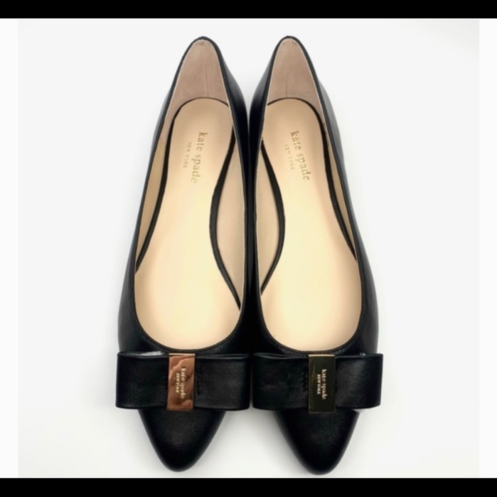 Kate Spade Leather Bow Flats